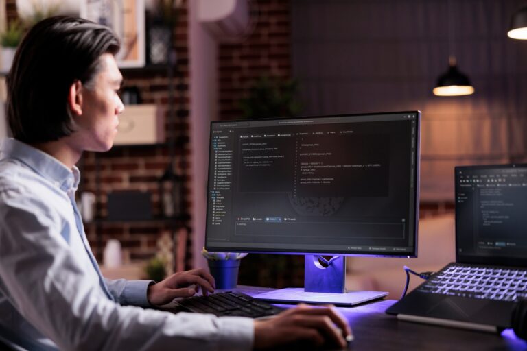 Asian coder programming server encryption