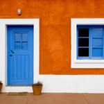 Blue window and door