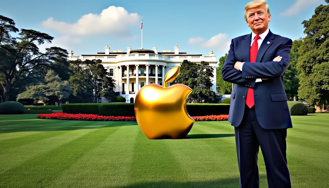 découvrez comment les actions d'apple ont progressé de 5 % en prévision d'un investissement majeur entre donald trump et tim cook à la maison blanche. analyse des enjeux et potentialités économiques de cette collaboration attendue.