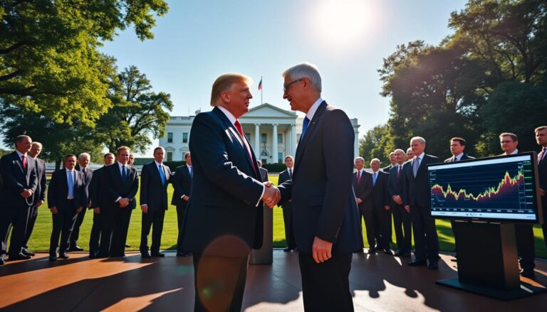 découvrez comment les actions d'apple ont grimpé de 5 % en anticipation d'un investissement majeur annoncé par donald trump et tim cook à la maison blanche. un tournant économique qui pourrait transformer l'avenir d'apple.