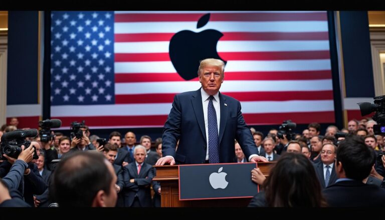 dans une déclaration marquante, trump révèle qu'apple s'engage à investir 100 milliards de dollars supplémentaires aux états-unis, renforçant ainsi l'économie locale et créant des milliers d'emplois. découvrez les implications de cette décision pour l'avenir technologique et économique du pays.