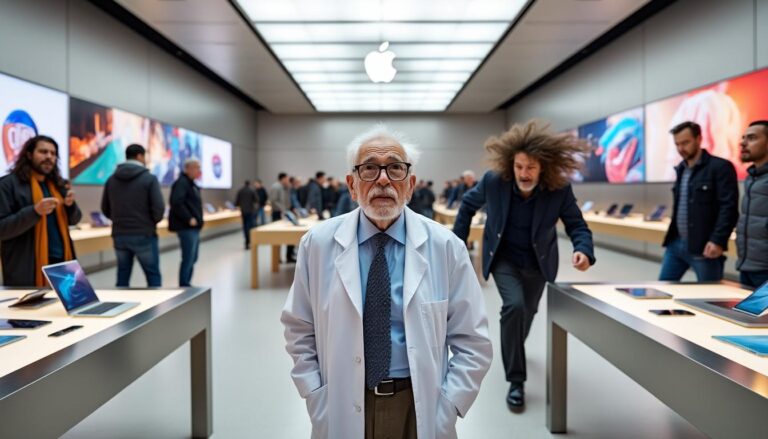 un médecin retraité de 94 ans a été violemment agressé au hasard dans un apple store de new york par un homme décrit comme 'fou'. cet incident choquant soulève des questions sur la sécurité publique dans la ville. découvrez les détails de cette attaque inattendue.