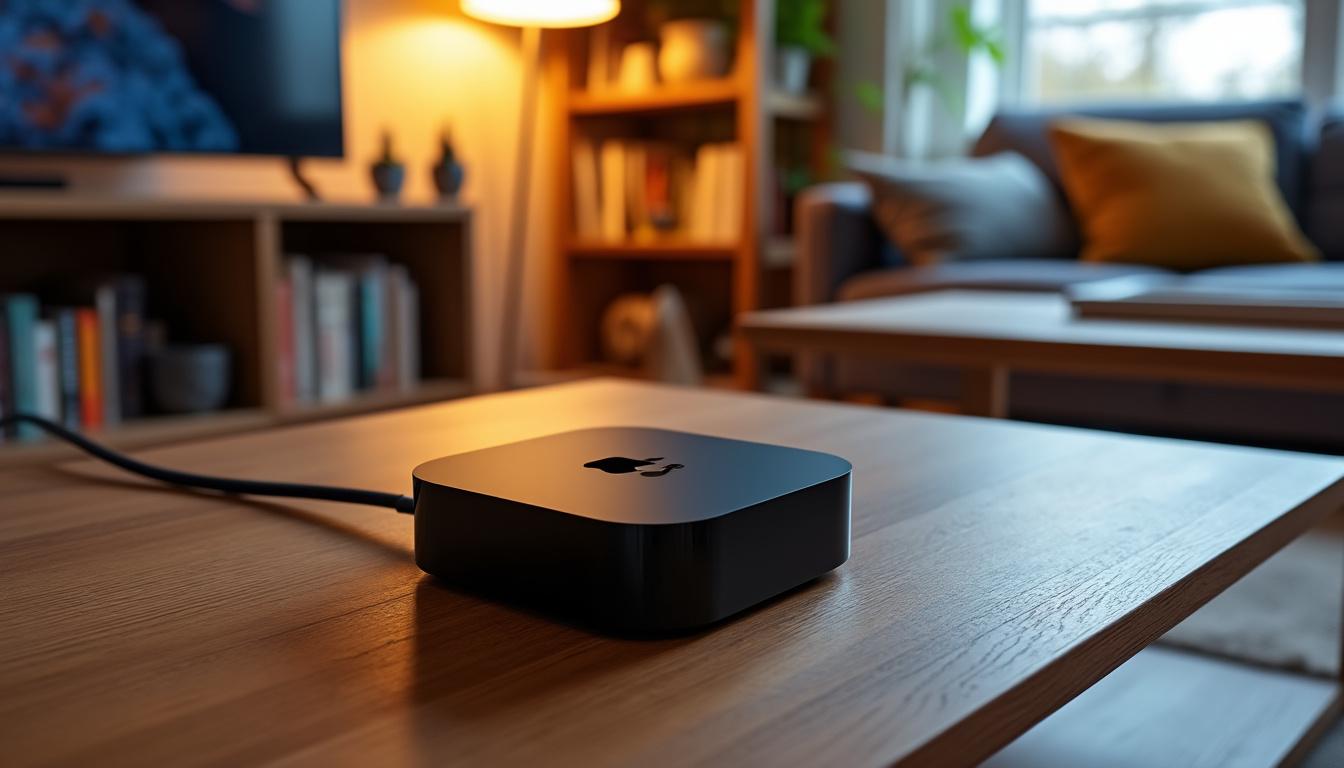 découvrez la nouvelle apple tv, prévue pour cette année, dotée de la puissante puce a17 pro. attendez-vous à des performances inédites, une qualité d'image exceptionnelle et des fonctionnalités innovantes pour une expérience de divertissement ultime.