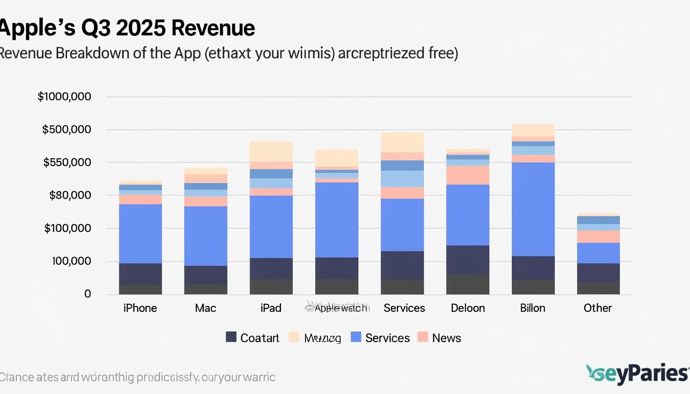 découvrez une analyse visuelle captivante du chiffre d'affaires d'apple au troisième trimestre 2025, avec des graphiques clairs pour mieux comprendre ses performances financières.
