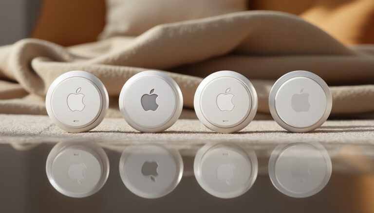 profitez d'une offre exceptionnelle sur le pack de 4 airtags apple à seulement 74,99 $. localisez facilement vos objets du quotidien et ne perdez plus jamais vos affaires grâce à la technologie apple.