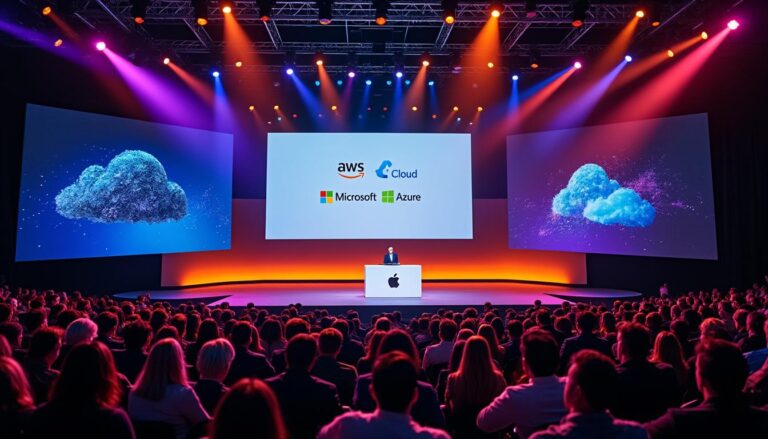 découvrez comment apple illumine les projecteurs lors de la révélation des résultats trimestriels des géants du cloud. analyse, tendances et enjeux clés : plongez au cœur du grand spectacle technologique !