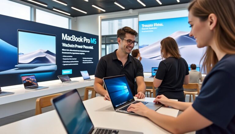 Best Buy : Offres de reprise pour acquérir le nouveau MacBook Pro M5 découvrez les offres de reprise chez best buy pour échanger votre ancien appareil et économiser sur l'achat du nouveau macbook pro m5. profitez de promotions exclusives et d'un processus simple pour mettre à niveau votre technologie !