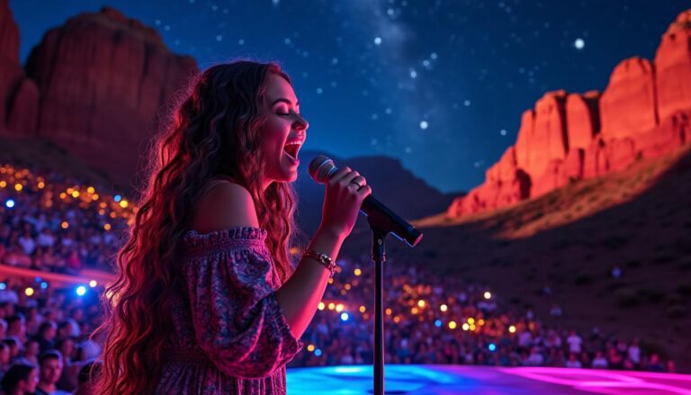 assistez aux spectacles magiques de gracie abrams sur la scène mythique des red rocks, diffusés en direct sur apple music. vivez une expérience musicale inoubliable en streaming, où que vous soyez !