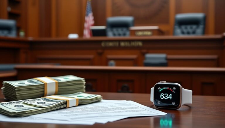 Apple condamnée à verser 634 millions de dollars dans un procès relatif au brevet de la mesure d’oxygène sanguin de l’Apple Watch apple condamnée à payer 634 millions de dollars suite à un procès concernant un brevet lié à la mesure d'oxygène sanguin de l'apple watch.