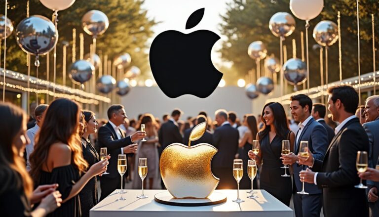 découvrez comment apple célèbre son 50e anniversaire en affichant un trimestre historique avec près de 140 milliards de dollars de revenus. un cap impressionnant pour la marque à la pomme !