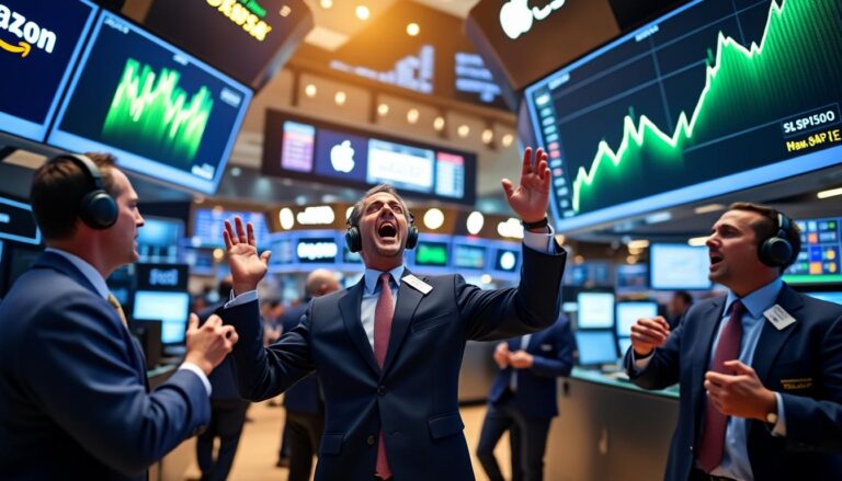 Le S&P 500 s’envole grâce aux résultats impressionnants d’Amazon et d’Apple qui relancent le rallye découvrez comment les performances remarquables d'amazon et d'apple ont propulsé le s&p 500 à la hausse, ravivant l'enthousiasme des investisseurs et relançant le rallye boursier.