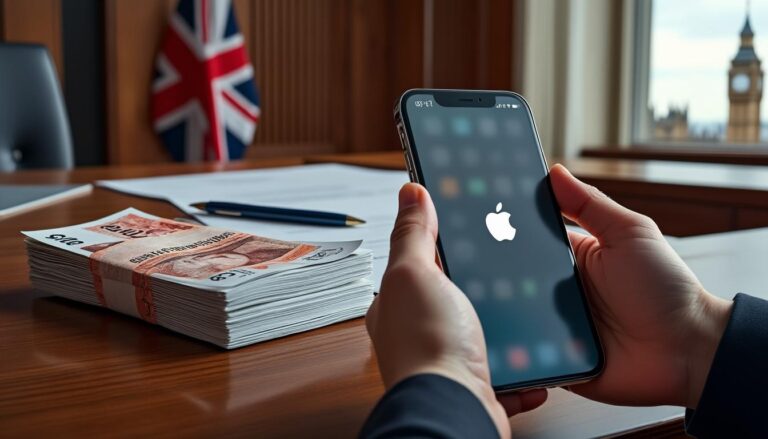 apple conteste au royaume-uni une amende de 1,8 milliard de dollars liée aux frais imposés sur l'app store, remettant en cause les pratiques tarifaires de la firme.