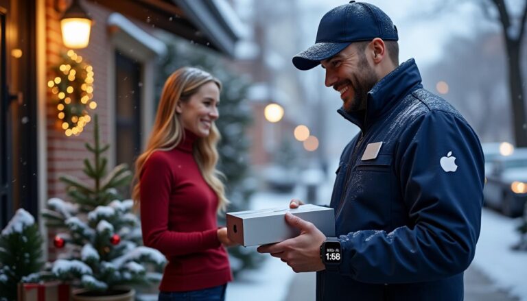 profitez de la livraison express gratuite en seulement deux heures sur vos achats de dernière minute chez apple pendant les fêtes. commandez vite et recevez vos produits à temps pour célébrer !