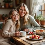 découvrez gwyneth paltrow et sa fille apple martin en pyjamas assortis lors d'un petit-déjeuner complice et chaleureux, partagé comme un moment entre amis.