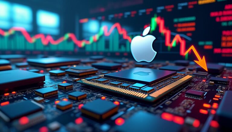 apple et les actions des fabricants de matériel tech chutent fortement en raison de la hausse spectaculaire des prix de la mémoire, plongeant le secteur dans une période de crise économique.