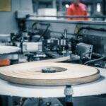 Close-up of industrial machinery in a Beijing factory, showcasing modern equipment.