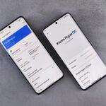 Le MacRumors Show : Samsung Galaxy Z TriFold face au pliable d'Apple, le défi des smartphones rabattables Comparison of two smartphones showing Realme UI and Xiaomi HyperOS interfaces on their screens.