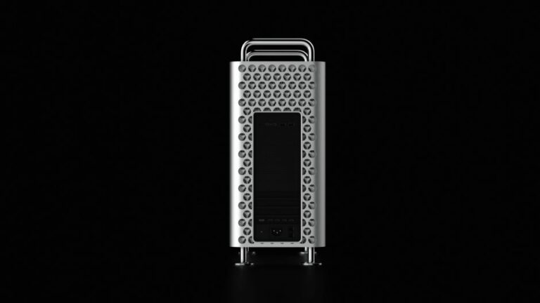 iMac Pro M5 Max en 2026 : le code ne fait pas la keynote High-resolution image of a modern Apple desktop computer with aluminum chassis and distinctive cheese grater design.